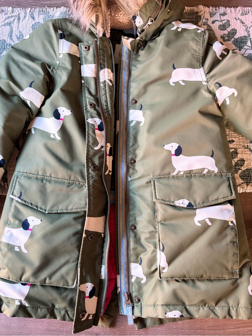 Mini Boden || Sausage Dog Dachshund Waterproof Parka - Picture 11 of 11